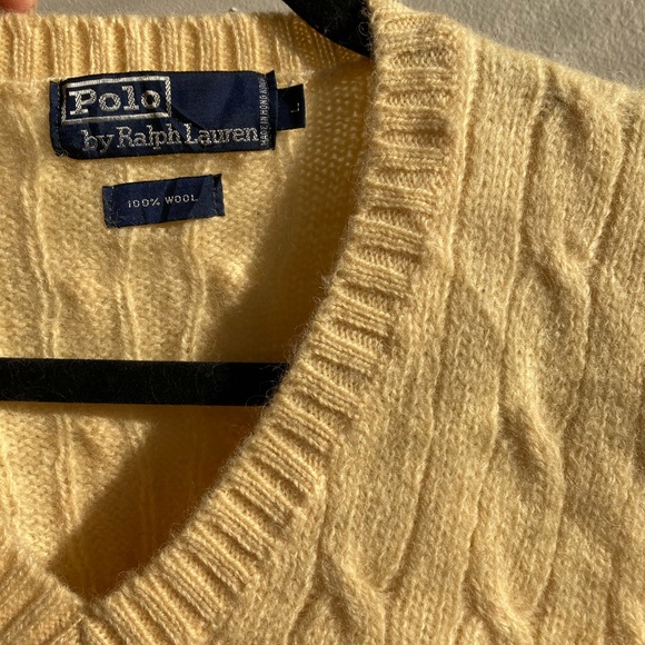 Yellow Vintage Ralf Lauren Polo - Picture 4 of 4